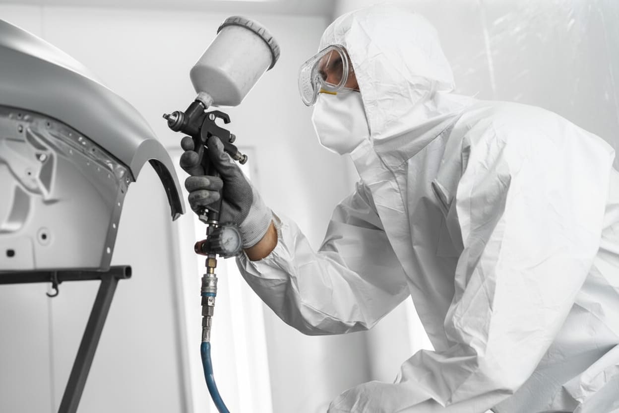 покраска переднего крыла машины